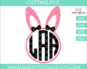 Easter Bunny Monogram, Girl Easter Svg, Easter SVG, Easter DXF, EPS, Png, Spring Svg, Easter Shirt Svg, Hopster Svg, Cricut Designs