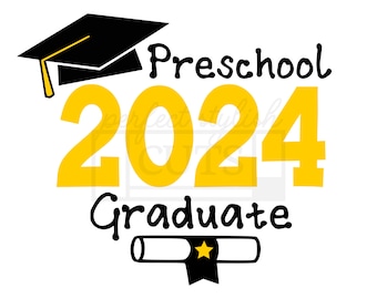 Preescolar 2024 Graduado Svg - Graduación SVG, Clase de 2024 Svg