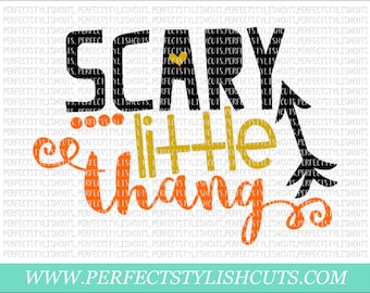 Scary Little Thang SVG, DXF, EPS, png Files for Cutting Machines Cameo or Cricut - Halloween Svg, Trick or Treat Svg, Ghost Svg, Boo Svg