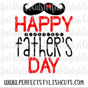 Happy Fathers Day - Vatertag SVG, DXF, EPS, png Dateien für Schneidemaschinen Cameo oder Cricut - Mustache Svg, Papa Svg, Papa Svg, Vater Svg