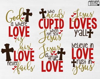 Love Svg Bundle for Wood Signs - Religious SVG, Christian Svg, Bible Quotes Svg, Jesus Svg, Love Svg