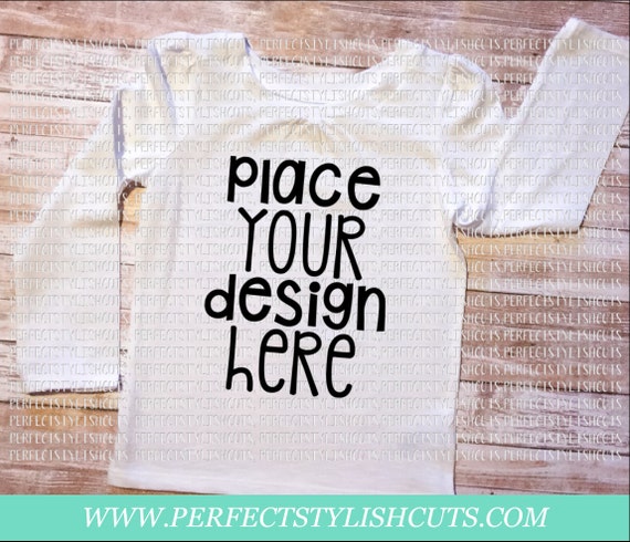 White Toddler Girl Shirt Long Sleeve - MOCK-UP Image, JPEG File, for Product Display, Blank T-Shirt Image