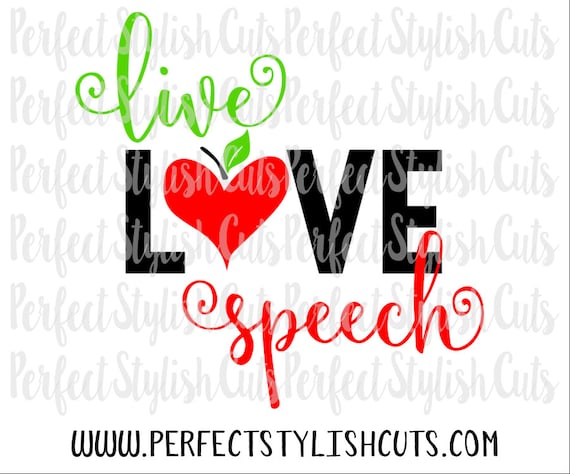 Download Live Love Speech SVG DXF EPS png Files for Cutting | Etsy