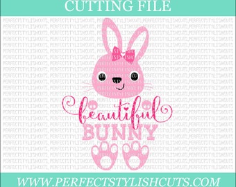 Beautiful Bunny Easter SVG, DXF, EPS, png Files for Cutting Machines Cameo or Cricut - Easter Bunny Svg, Easter Girl, Easter Monogram Svg