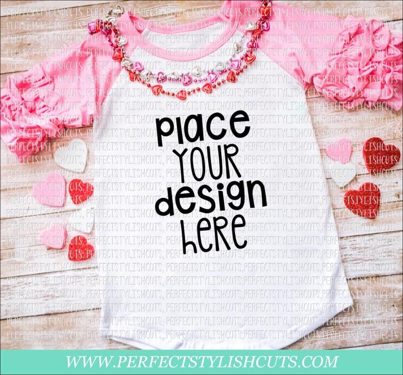 Download Pink Toddler Ruffled Raglan Shirt Short Sleeve MOCK-UP | Etsy