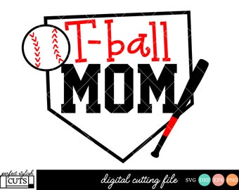 T-ball Mom Svg, Tball Mom SVG, DXF, EPS, png Files for Cutting Machines Cameo or Cricut - Sports Svg, T-Ball Svg, Tball Mom Shirt