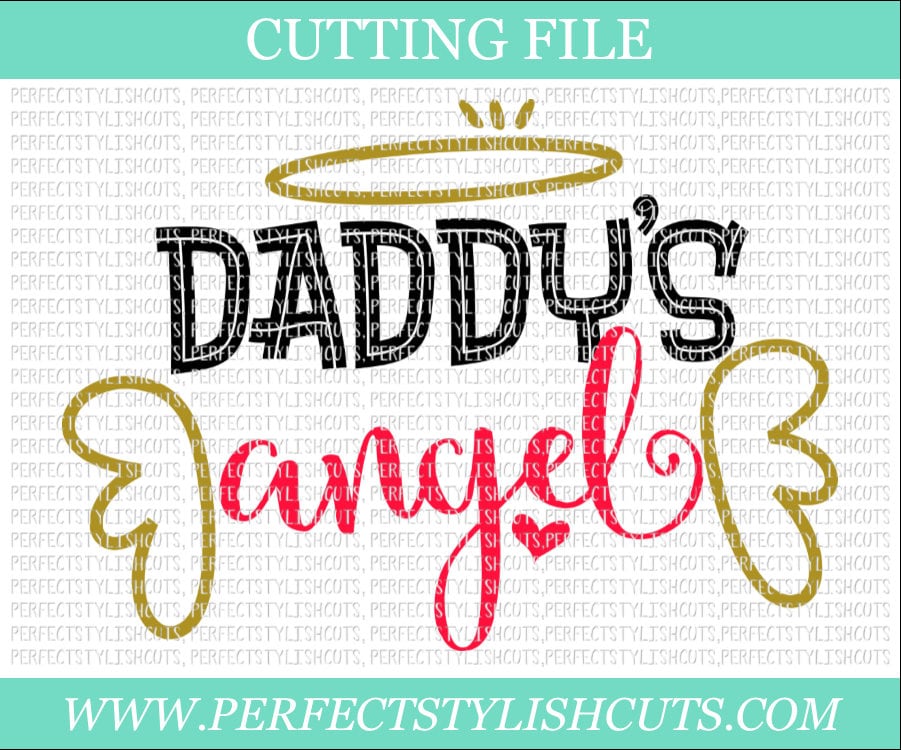 Daddys Angel Svg Father's Day SVG DXF EPS Png Files - Etsy