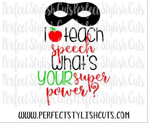 I Teach Speech Svg Dxf Eps Png Files For Cutting Machines Etsy