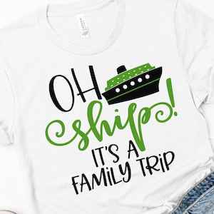 Oh barco es un viaje familiar SVG, Crucero SVG, DXF, Eps, Png