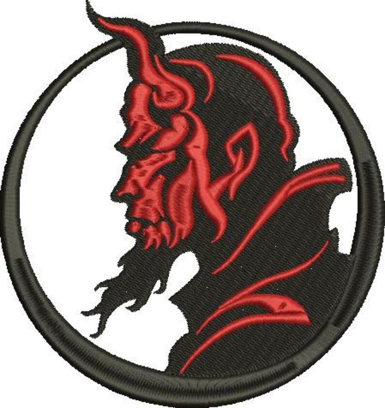 Machine Embroidery Design Devil Etsy UK
