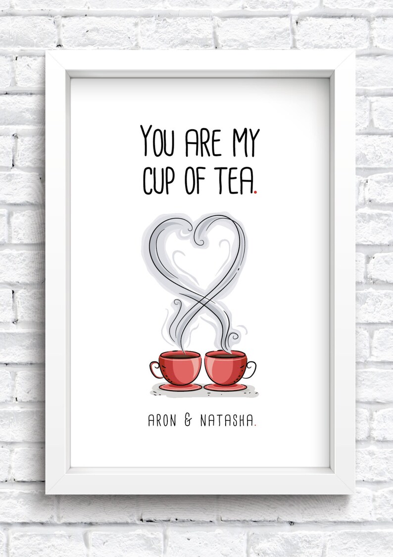 Personalised You Are My Cup of Tea Digital Download Keepsake
