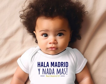 Real Madrid Bodysuit | Hala Madrid Y Nada Mas! | Soccer Bodysuit | Real Madrid CF