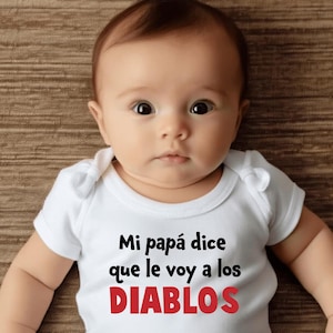 Toluca Diablos Baby Onesie | Mexican Onesie Club Toluca | Soccer Onesie | Baby Onesie in Spanish