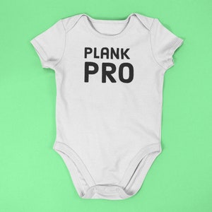 Gym Baby Onesie | Planking Pro | Workout Onesie | Fitness Baby