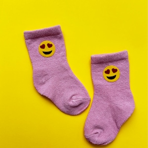Baby Heart Emoji Socks | Custom Baby Socks | Baby Shower Gift