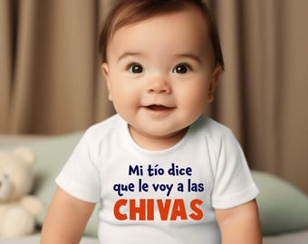 Chivas Baby Bodysuit | Mexican Baby Bodysuit |Chivas de Guadalajara | Soccer Bodysuit | Baby Bodysuit in Spanish