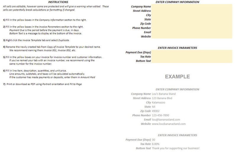 Simple And Professional Invoice Template For Google Sheets Etsy simple-and-professional-invoice-template-for-google-sheets-etsy