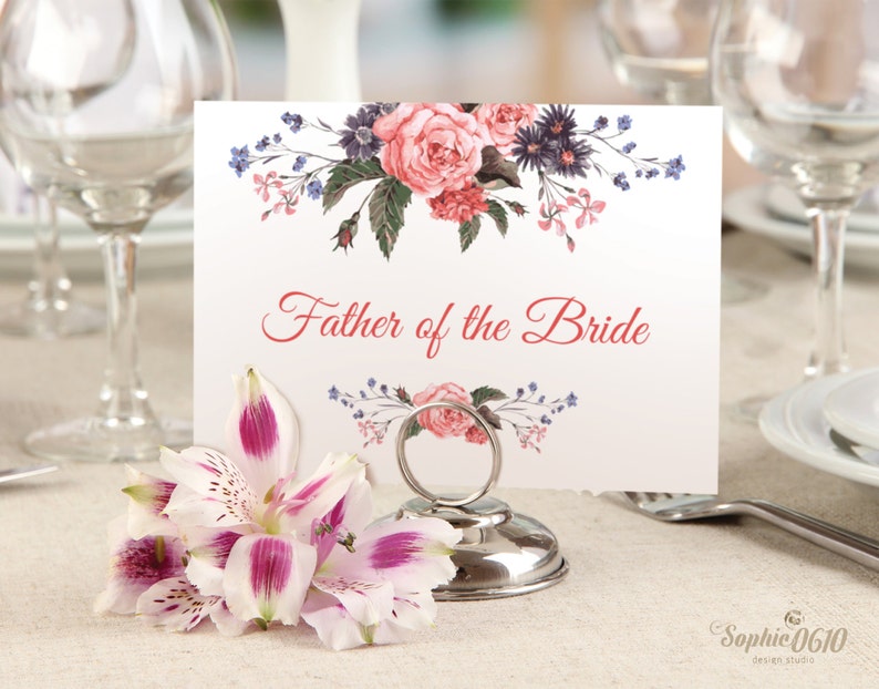 Printable Table Name Wedding Cards, Personalized Event Name Table Tags ...