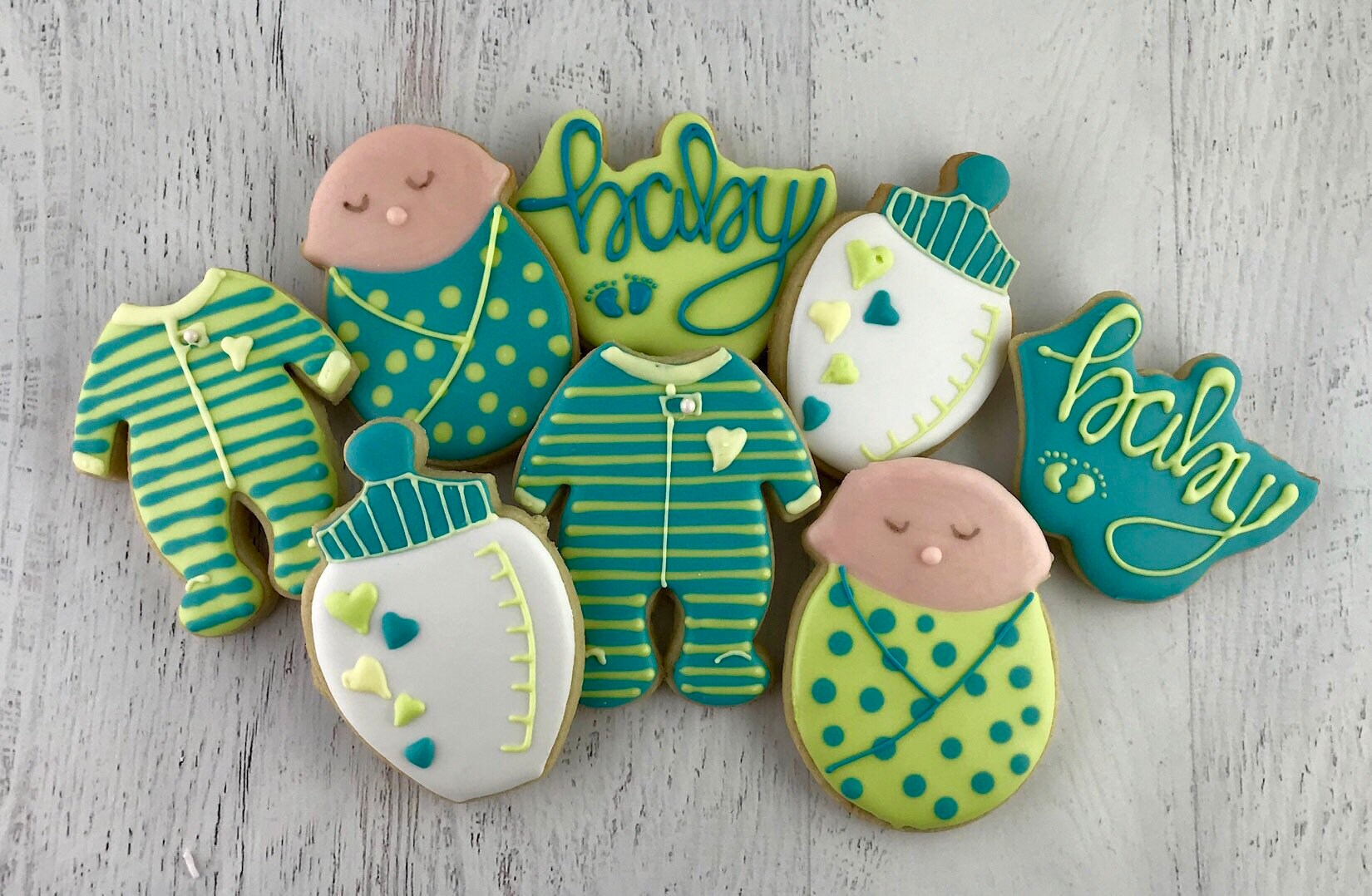 Baby Boy Shower Cookies