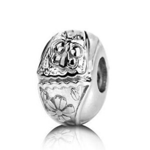 Charm for Pandora 925 sterling silver flower and butterfly