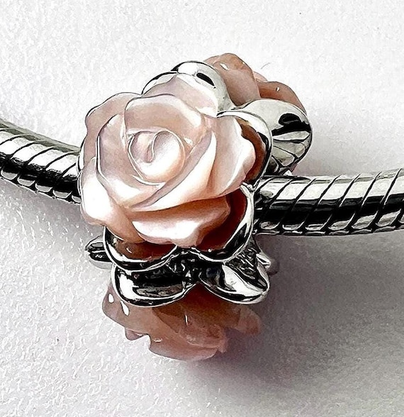 pandora ローズゴールド ビーズ ハートチャーム ブレスレット