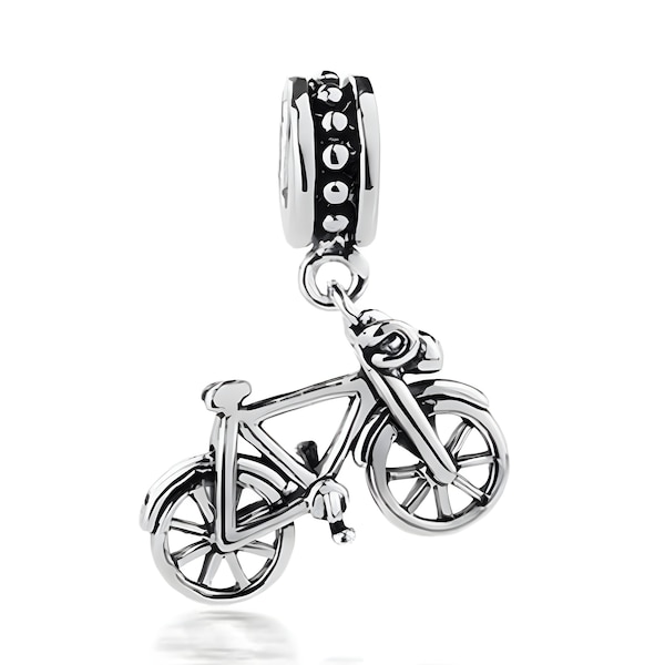 Charm for Pandora 925 sterling silver bicycle ,  Motorcycle , Sailing Boat dangle