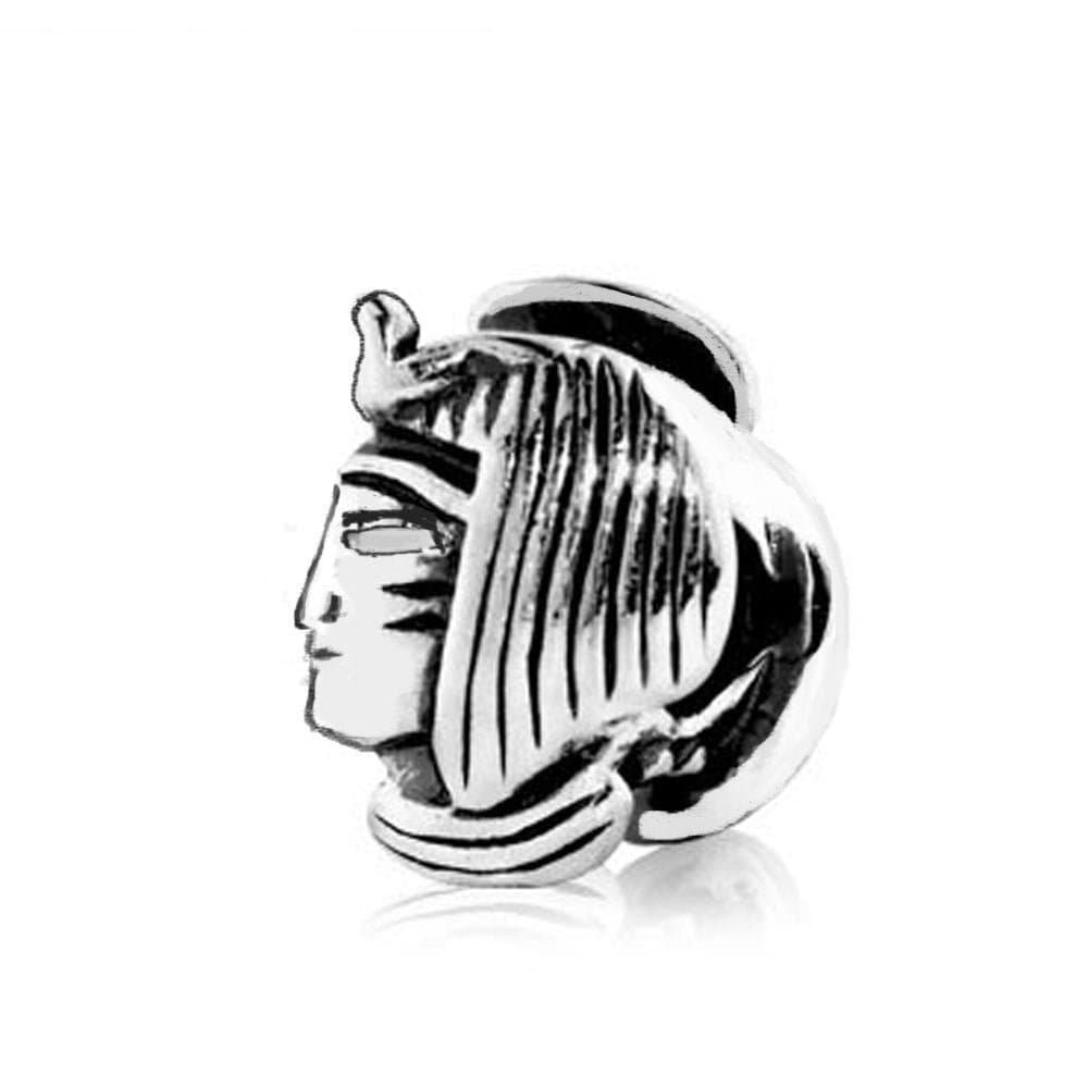 Sterling Silver Egyptian Pharaoh Charm Fits on European Charm Bracelet
