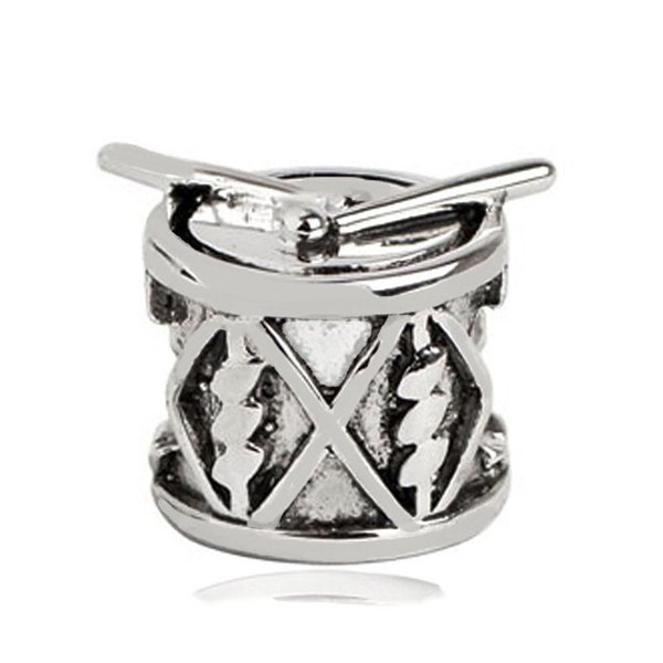 Charm for pandora , 925 sterling silver Drum Charm