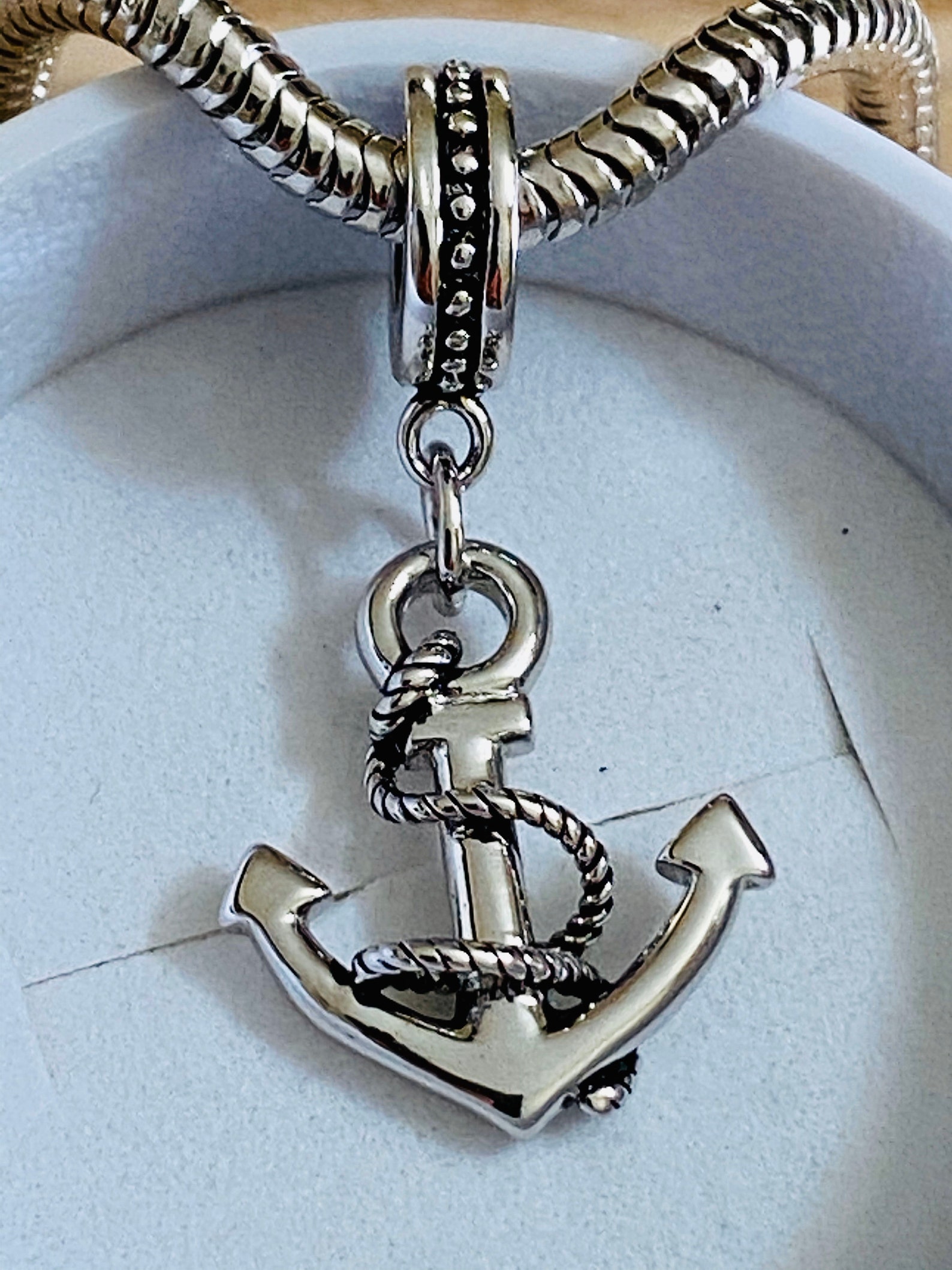 Sterling Silver Anchor Dangle Charm Fits Pandora Bracelet and Etsy