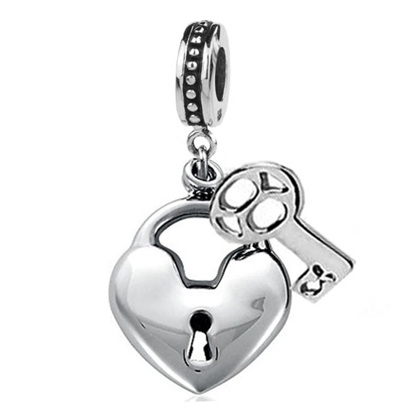 Charm for Pandora 925 Sterling Silver Key to Heart Dangle Etsy