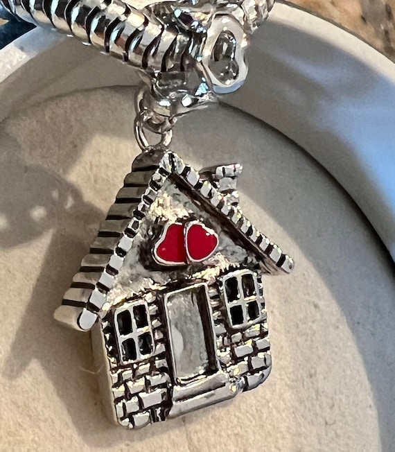 Sterling silver shop house charm