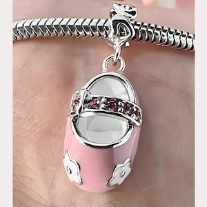 It's a Boy Safety Diaper Pin Charm with Pink Color Sterling Silver It's a Boy Safety Diaper Pin Charm with Pink Color Sterling Silver