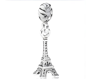 Charm for Pandora 925 Sterling Silver Eiffel Tower dangle Charm