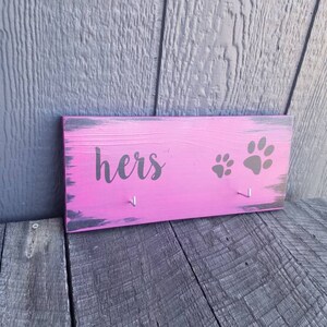 Dog Leash HolderKey HangerDog Leash and Key HolderFunny Pet DecorKey LeashHis Hers DogsLeash Key HangerPet Lover DecorDog Owner Gift Hot Pink/Black
