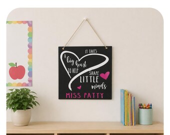 It Takes A Big Heart To Help Shape Little Minds|Teacher Gift|Teacher Appreciation Gift|Gift For Teacher|Preschool Teacher Gift|Big Heart