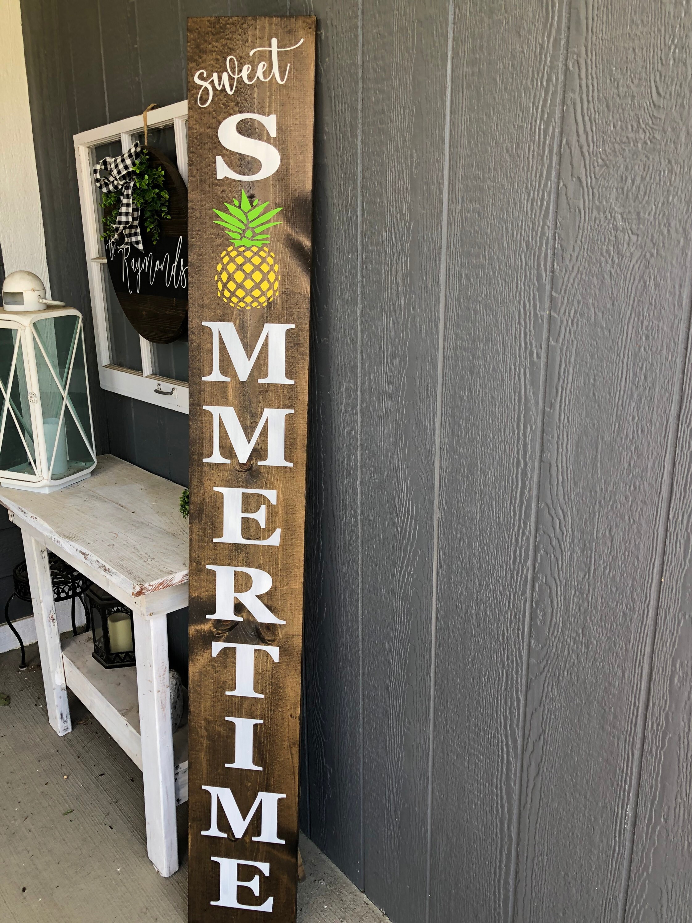 Pineapple Sweet Summertime Porch Signpineapple Porch Etsy