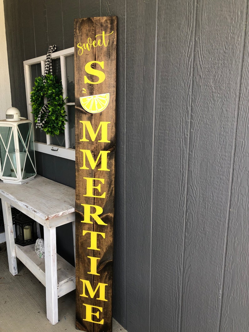 Summertime Sign Sweet Summertime Sign|summertime Porch Sign|lemon Summer Sign|summer ...