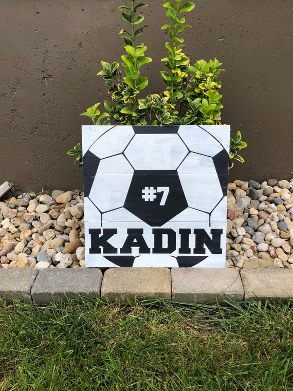 Soccer Sign Personalized Soccer Gift Soccer Room Decor Soccer Bedroom Kids Sports Bedroom Soccer Lover Gift Rustic Sports Decor Soccer Gift