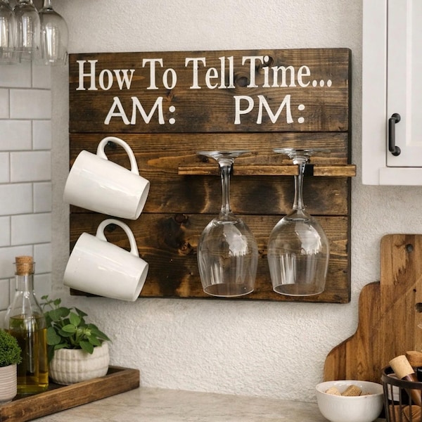 How to tell time|How to tell time Coffee/Wine Rack/How To Tell TIme Coffee/Beer Rack| How to Tell TIme Wine CLock|Funny Wine/Coffee Rack