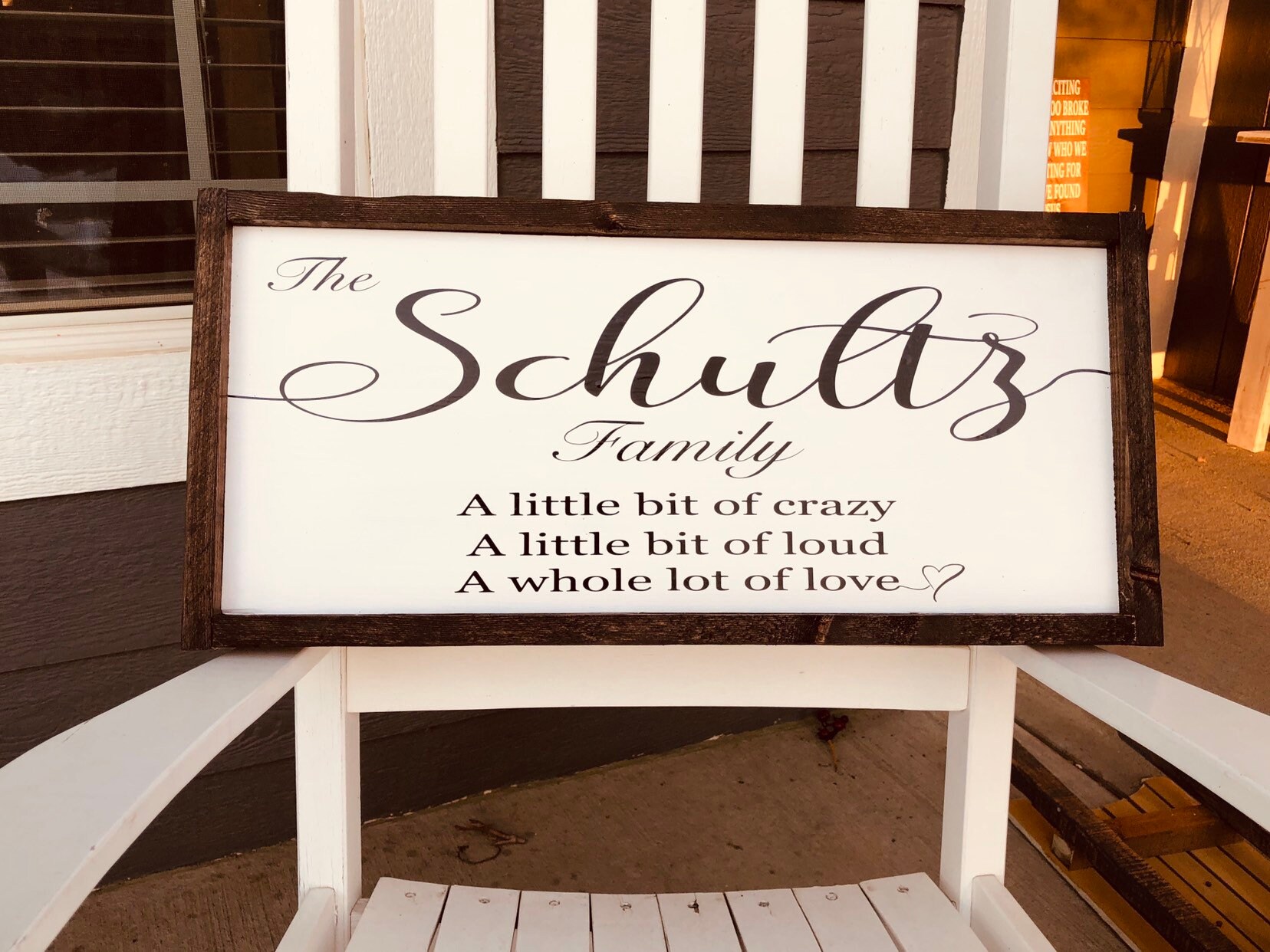 A Little Bit Of Crazy Family SignFamily Love SignFamily Name | Etsy
