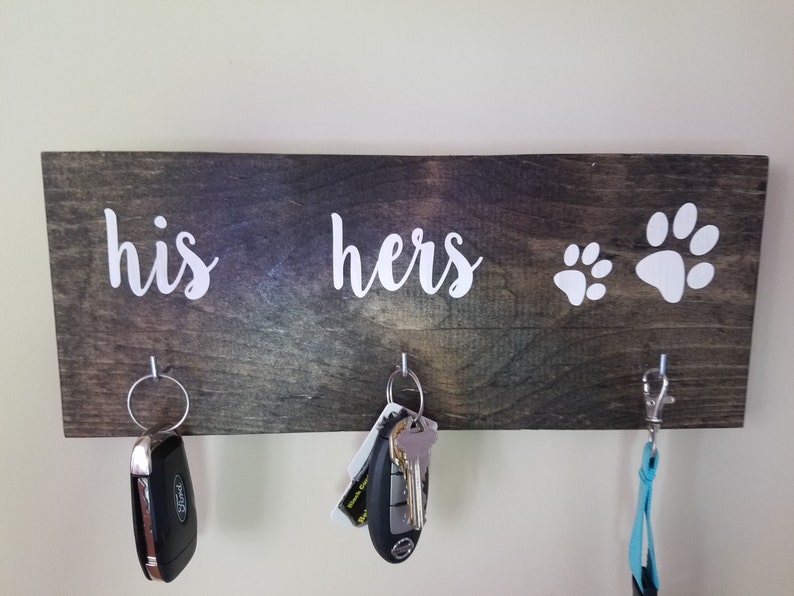 Dog Leash Holder|Key Hanger|Dog Leash and Key Holder|Funny Pet Decor|Key Leash|His Hers Dogs|Leash Key Hanger|Pet Lover Decor|Dog Owner Gift 