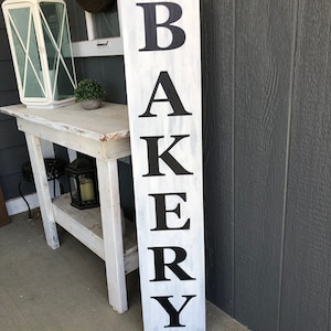 Bakery Sign|Vertical Bakery Sign|Large Bakery Sign|Bakery Farmhouse Sign|Kitchen Bakery Sign| Vertical Kitchen Sign|Kitchen Farmhouse Sign