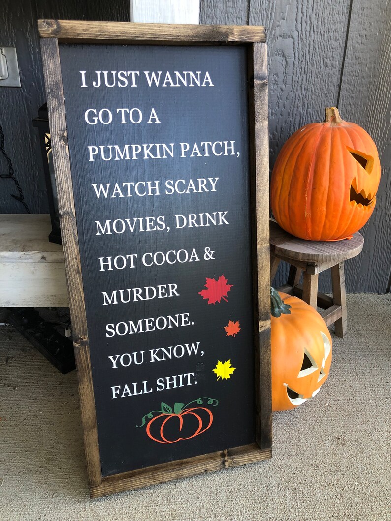 Fall Decor|fall Porch Sign|fall Fireplace Decor|funny Fall Decor|murder ...