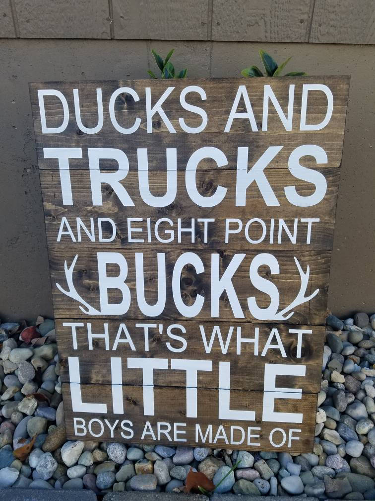 Ducks and Trucks and Eight Point Bucks Thats What Little Boys Etsy