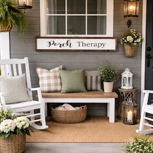Porch Therapy Sign|Front Porch Decor|Rustic Porch Decor|Farmhouse Porch Decor|Porch Relax Sign|Long Porch Sign|Fall Porch Decor|Spring Porch