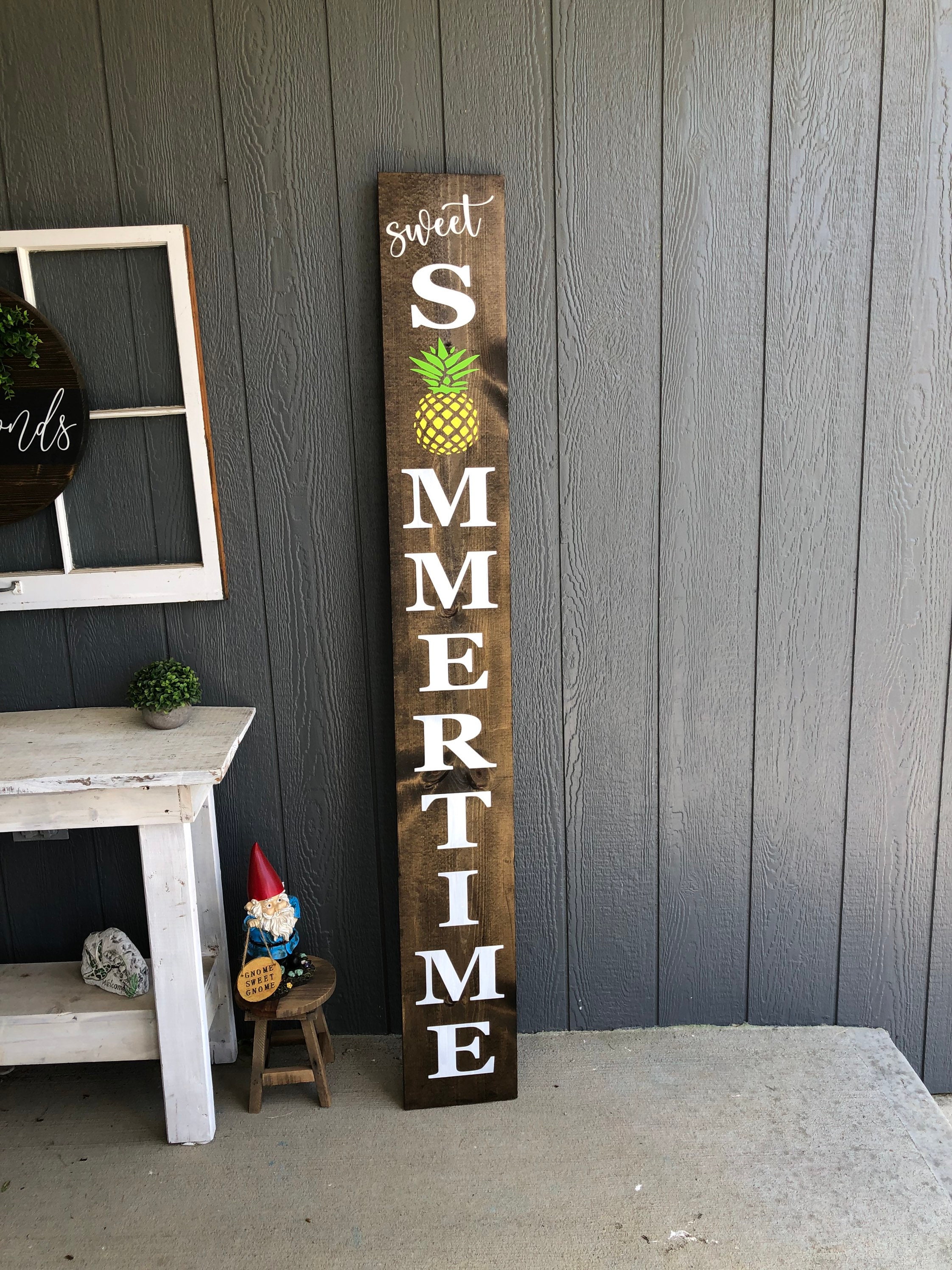 Pineapple Sweet Summertime Porch Signpineapple Porch Etsy