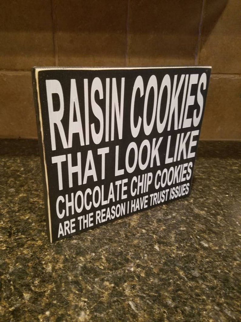 Raisin Cookies That Look Like Chocoloate Chip Are the Reason I Etsy