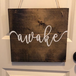 Awake Asleep Sign|Asleep Sign|Sleeping Sign|Reversible Awake Asleep sign|Awake Sign|Asleep Awake Sign|Baby Sleeping|Sleeping Baby