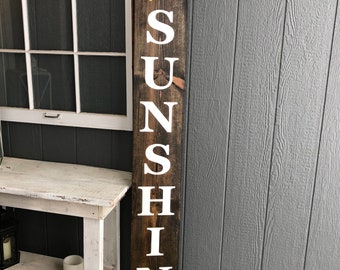 Hello Sunshine Sign|Summer Porch Decor|Farmhouse Porch Decor|Spring Porch Decor|Tall porch Sign|Large Porch Sign|Outdoor Decor|Sunshine