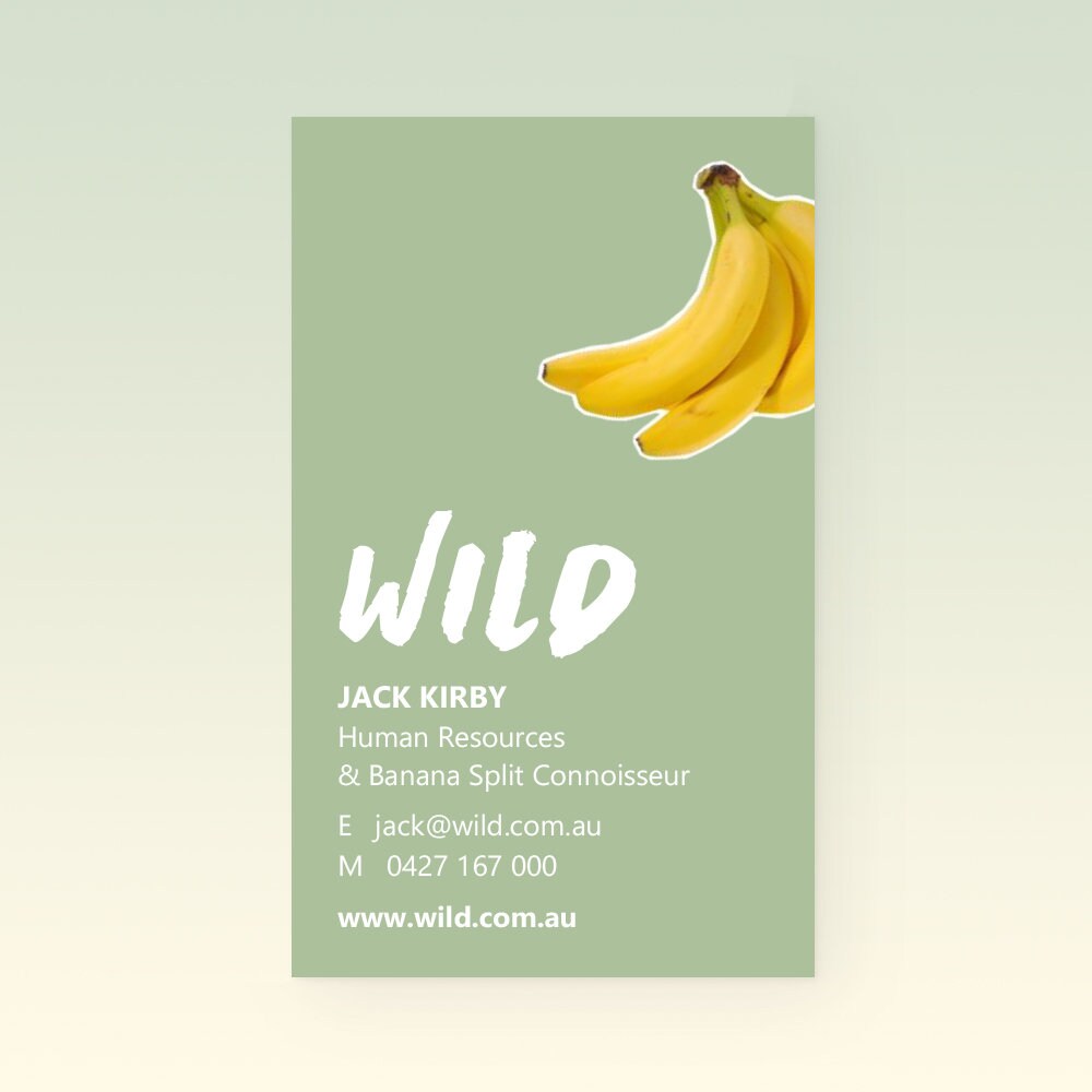 Business Cards 90x55mm Banana Print Pattern Customisable Etsy UK